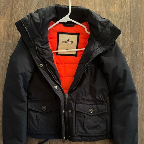 Hollister Womens All Weather Navy Blue Coat Jacket Parka - Extra Small XS - Picture 2 of 3